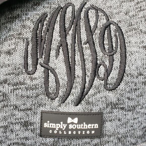 Simply Southern Sweater 1/4 Quarter Snap Button Knit Pullover Unisex M Gray - Picture 3 of 14